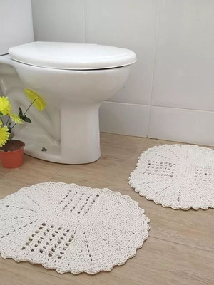 Kit de tapetes de crochê 2 unidades
