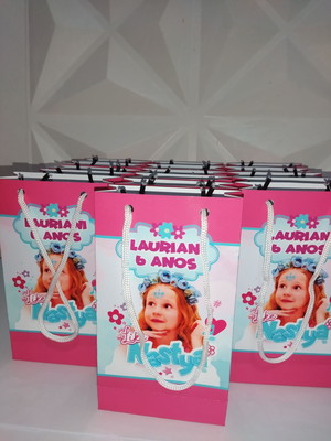 Kit com 10 mini sacolinhas nastya