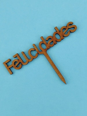 Plaquinha em mdf felicidades