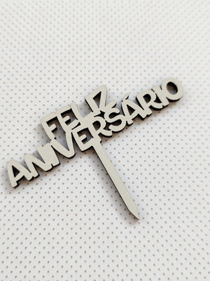 Plaquinha em mdf feliz aniversário