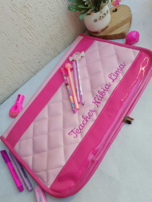 Capa de notebook pink ziper