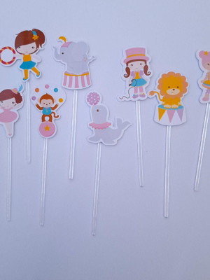 Topper circo rosa