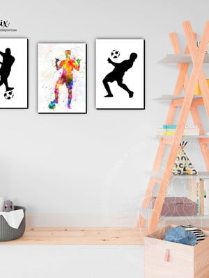 Quadros decorativos futebol quarto fã de futebol jogadores