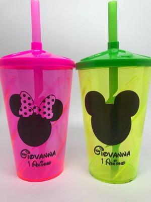Copo twister 700ml com tampa e canudo personalizado