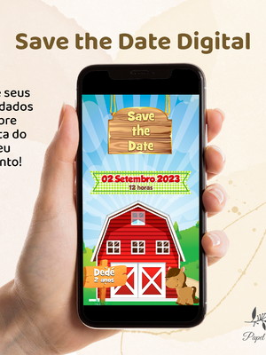 Save the date digital fazendinha modelo 4