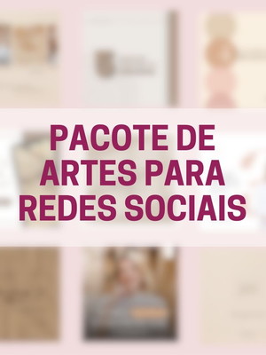 Pacote de artes para redes sociais - 20 artes