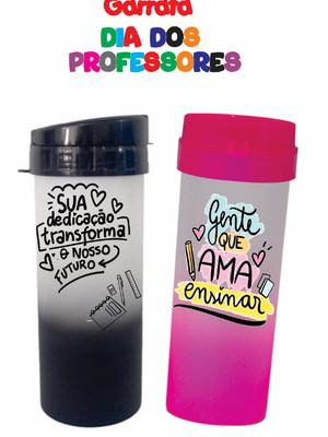 Dia dos professores garrafa squeeze personalizada
