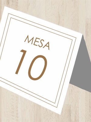 Número de mesa + menu
