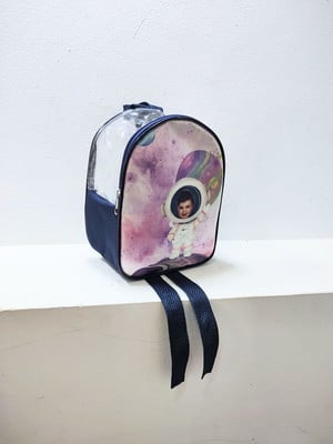 Mochila personalizada plástico cristal astronauta