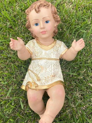 Menino jesus 25cm resina de alta qualidade