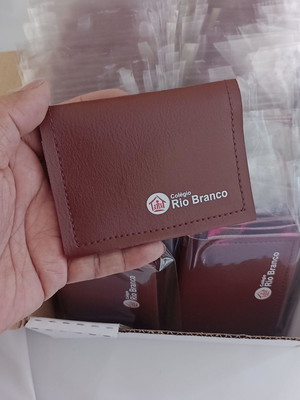 Porta cartão personalizado com logo colégio