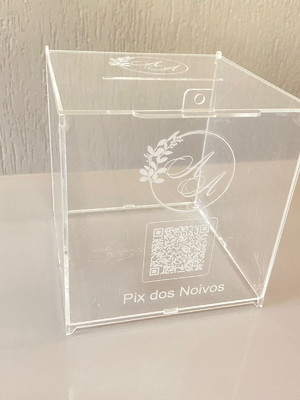 Caixa pix dos noivos - acrílico