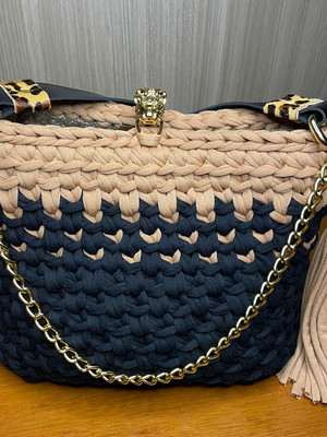 Bolsa luxo em fio de malha