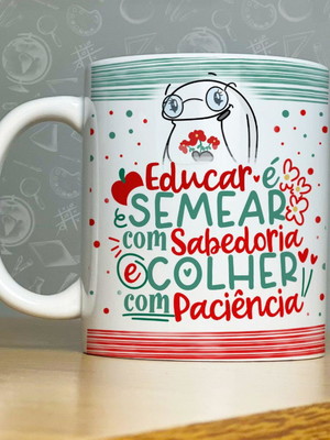 Caneca flork dia dos professores educar