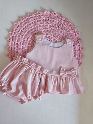 Kit bebe bata mais tapa fralda rosa .