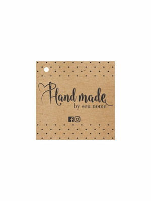 Tag kraft handmade - 5x5cm - 100 unidades