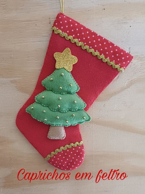 Botinha natal enfeite de porta
