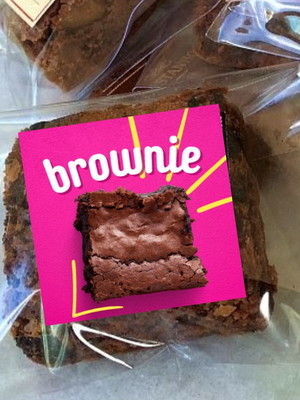 Rótulo adesivo personalizado para brownie 4x4cm 500 uni