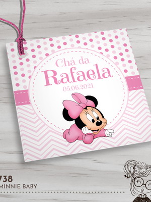 Tag quadrada minnie baby - 00738