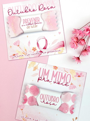 Card com bis- outubro rosa