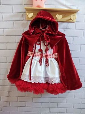 Vestido chapeuzinho vermelho luxo