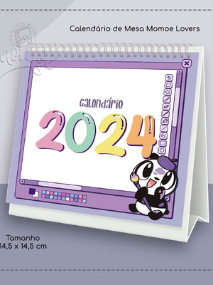 Calendário de mesa momoe lovers 2024