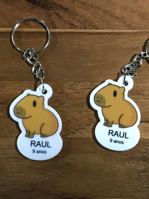 Chaveiro e lembrancinha capivara