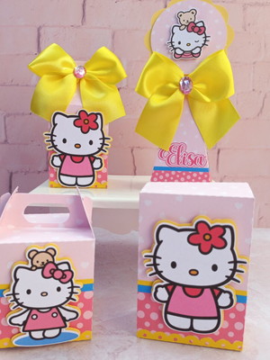 Kit 12 caixas personalizadas hello kitty