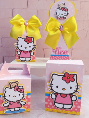 Kit 40 caixas personalizadas hello kitty
