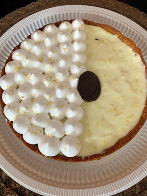Torta de limão siciliano lowcarb zero açucar