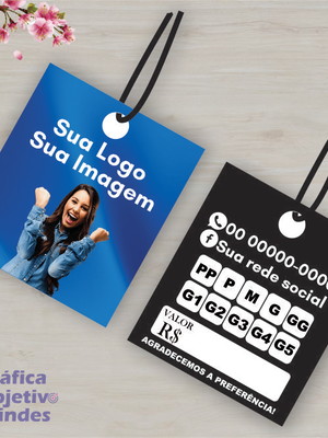 Tag personalizada com sua logomarca (1.000 un.)