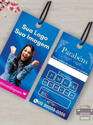 1.000 tag personalizada - logomarca - contato - rede social