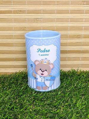 Cofrinho personalizado ursinho príncipe