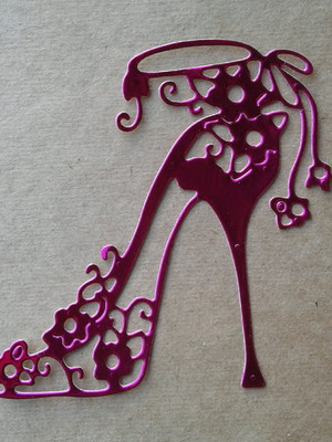 Die cut sandália de salto alto