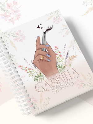 Caderno agendamento lash/design cilios datado ou permanente