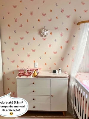 Adesivo de parede borboleta para quarto infantil de menina