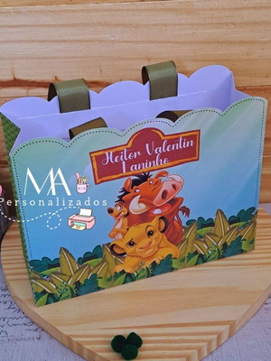 Sacolinha personalizada o rei leão