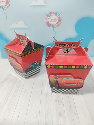 Caixa sushi com alça 3d - carros