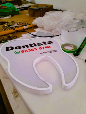 52 cm placa luminosa - fachada - dentista