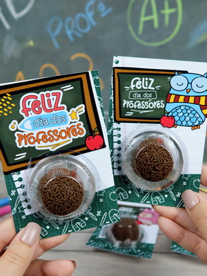 Card professores com blister para doce - não acompanha doce