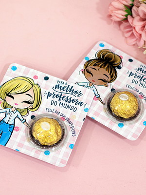 Card professores com blister para doce - não acompanha doce