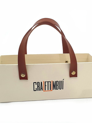 Cesta cartonada 25x12x12 flores ou presentes com logo