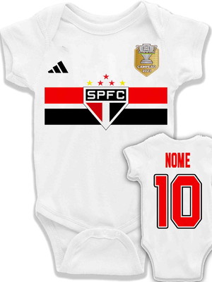 Body infantil são paulo com patch campeão personalizado