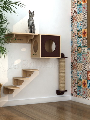 (ragdoll) playground para gatos com 6 itens, linha ecológica