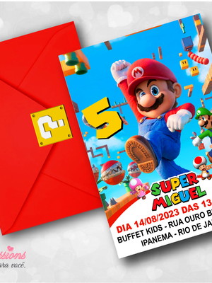 Convite super mario bros