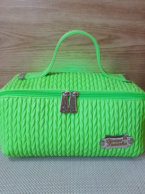 Necessaire cubo - verde limão
