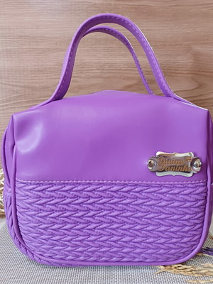 Necessaire maletinha roxa