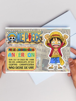 Convite digital - one piece