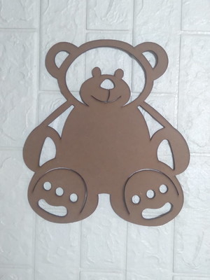 Aplique recorte urso mdf cru