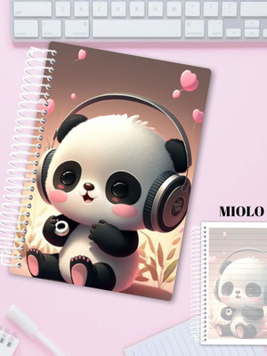 Caderno fofo - panda